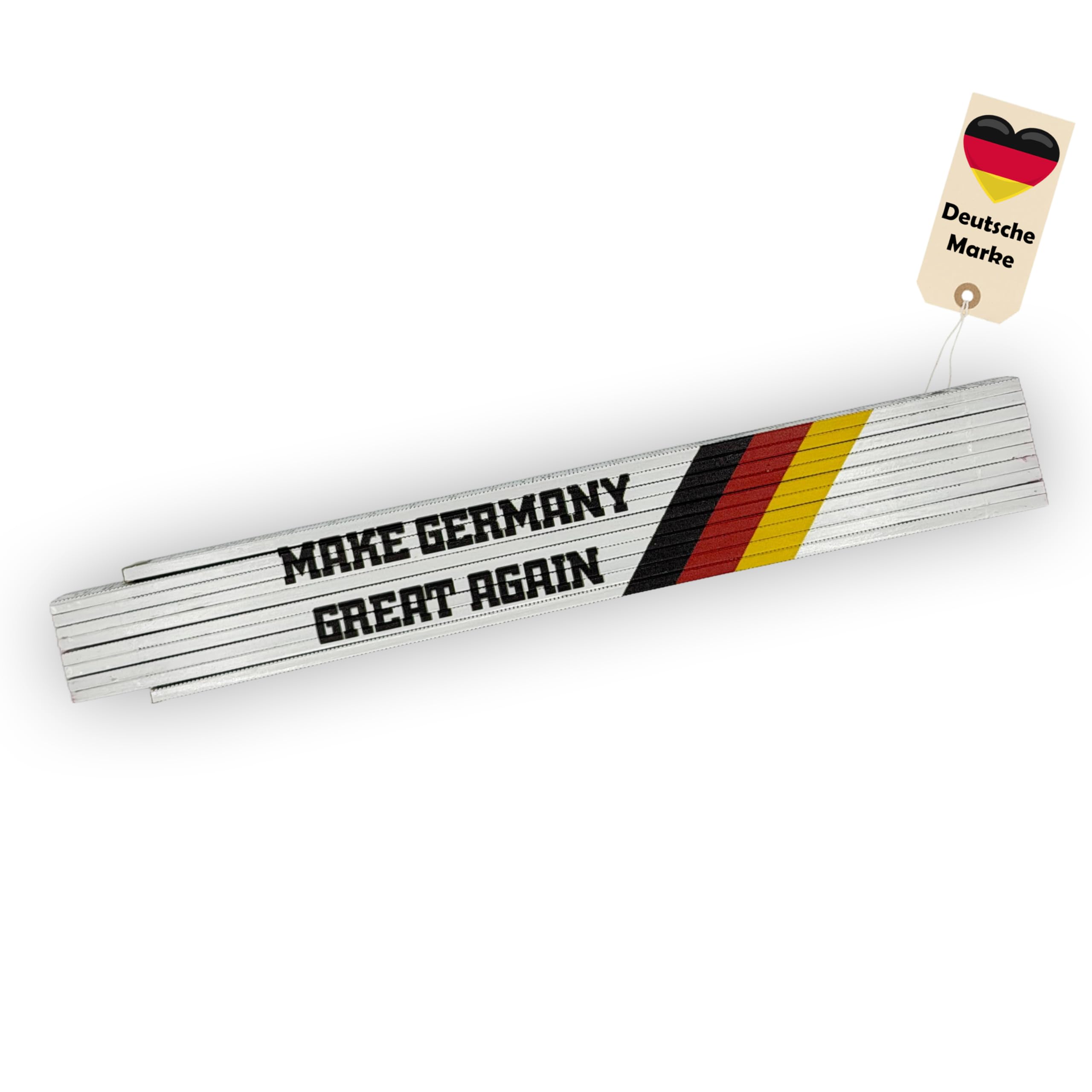 FlagShipper AfD Zollstock 2 Meter – Alternative für Deutschland AfD Partei Fanartikel Wahlkampf Zubehör Bundestagswahl Landtagswahl Demonstration - (1 Stück, Make Germany Great Again)