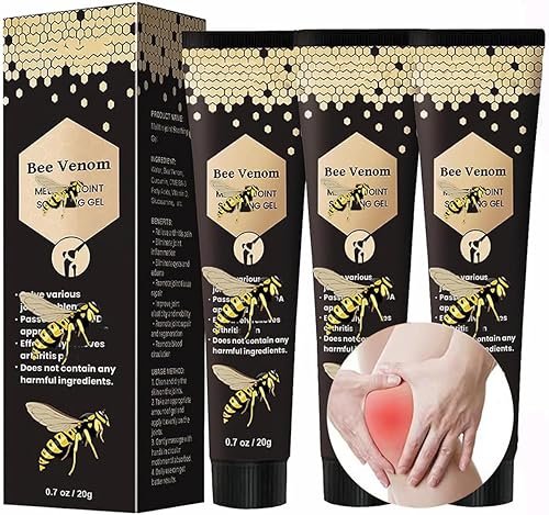 Beevana Bee Venom Gel, New Zealand Beevana Bee Venom Gel, Bee Venom Cream (2023-negro-3 piezas)