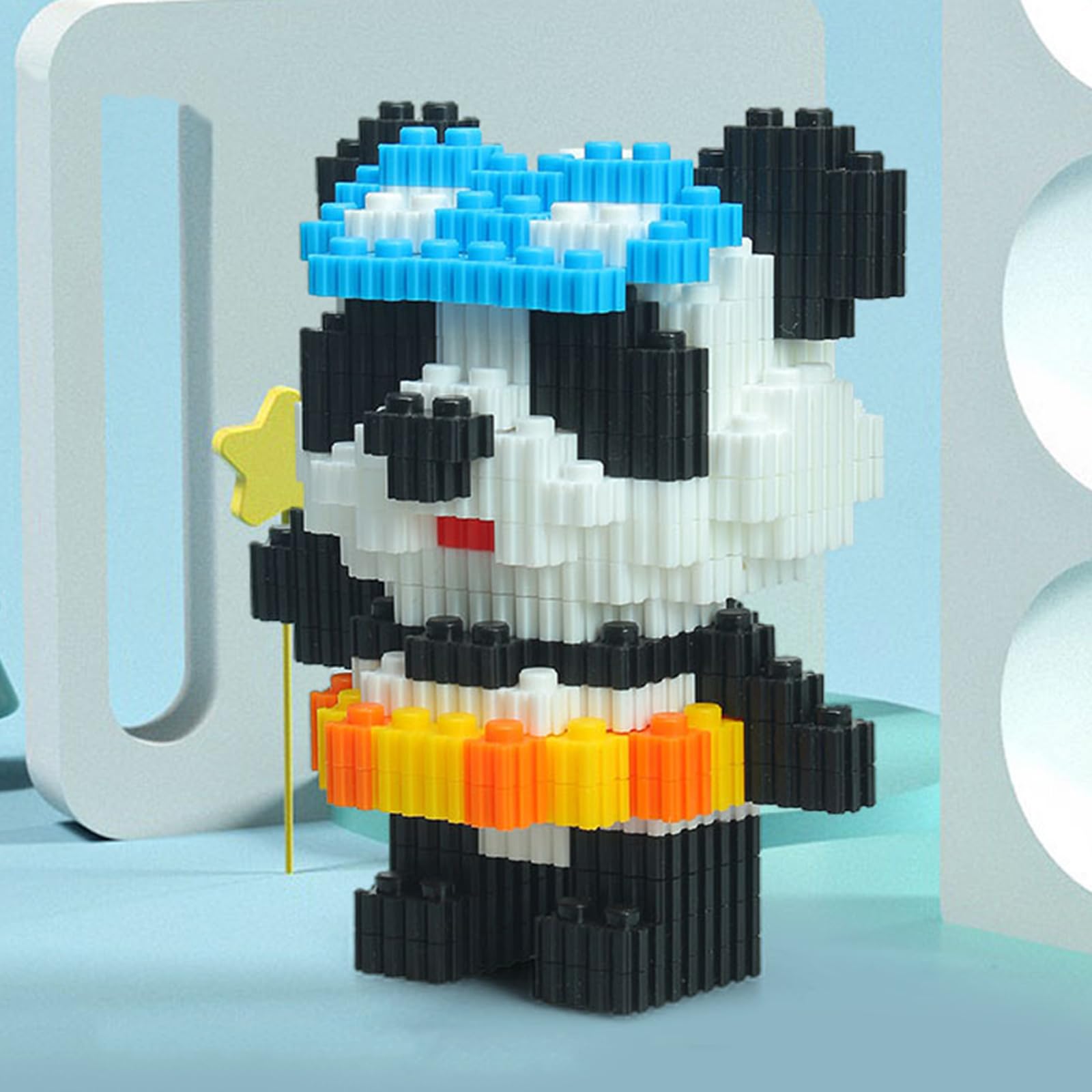 Larcele Micro Building Blocks Animal Set, DIY Mini 3D Building Toy Bricks,329 Dots KLJM-10 (Panda 5394) - Image 4