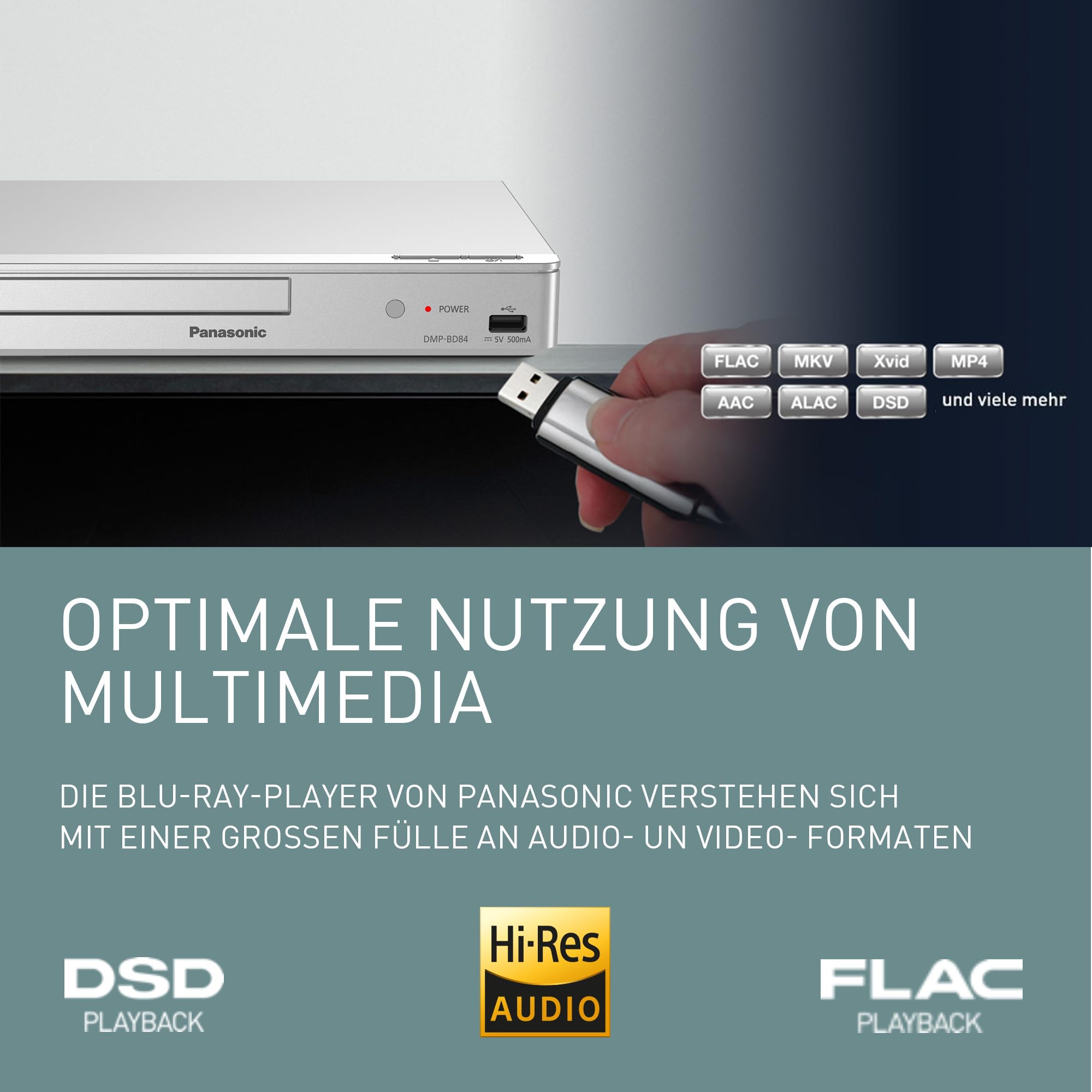 Panasonic DMP-BD84 odtwarzacz Blu-ray (obsługiwane formaty