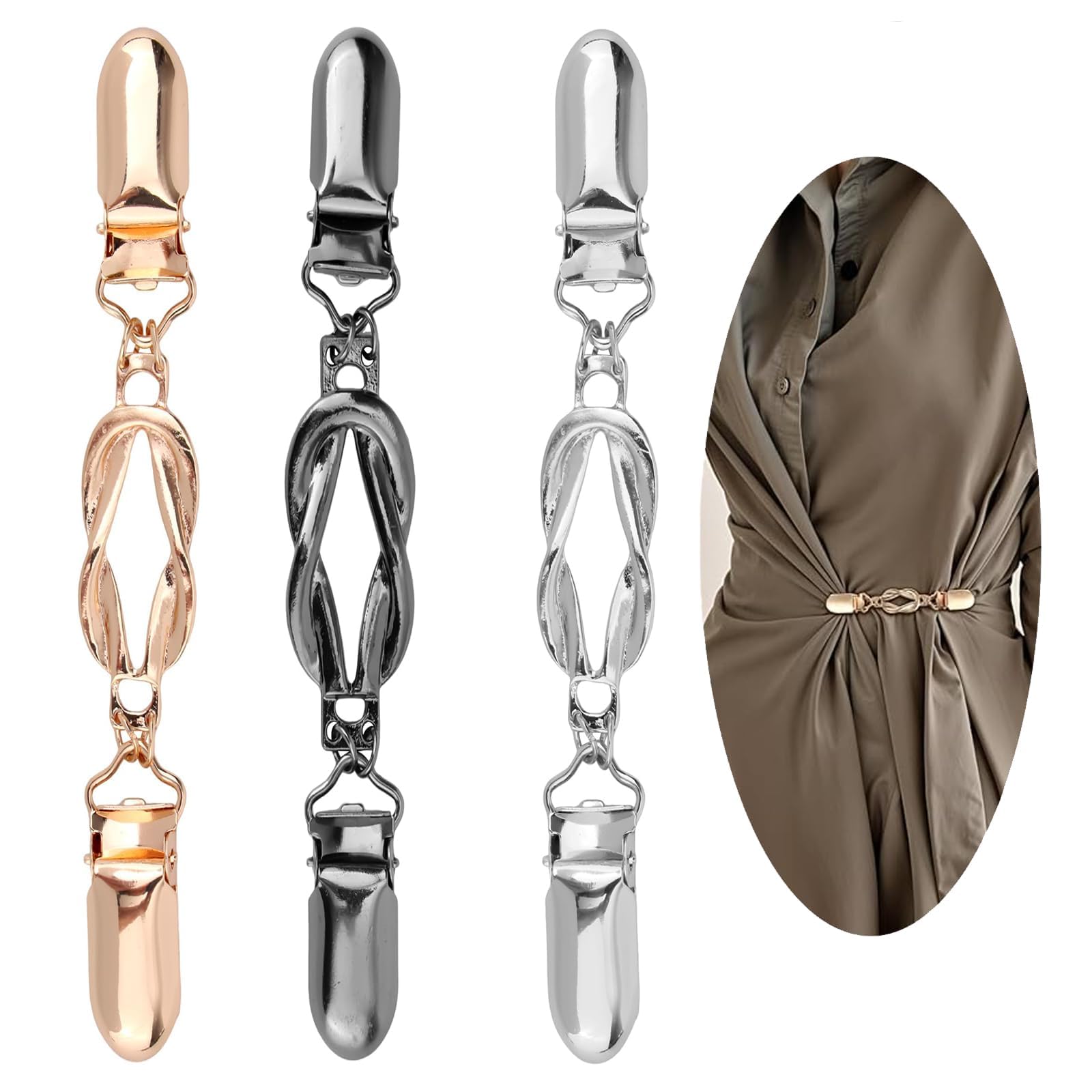 Mabor – 2 Fermaglio Per Abiti Retrò – Clip Per Cardigan E Scialle – Design Elastico, Morbido E Antigraffio – Regalo Ideale Per Lei