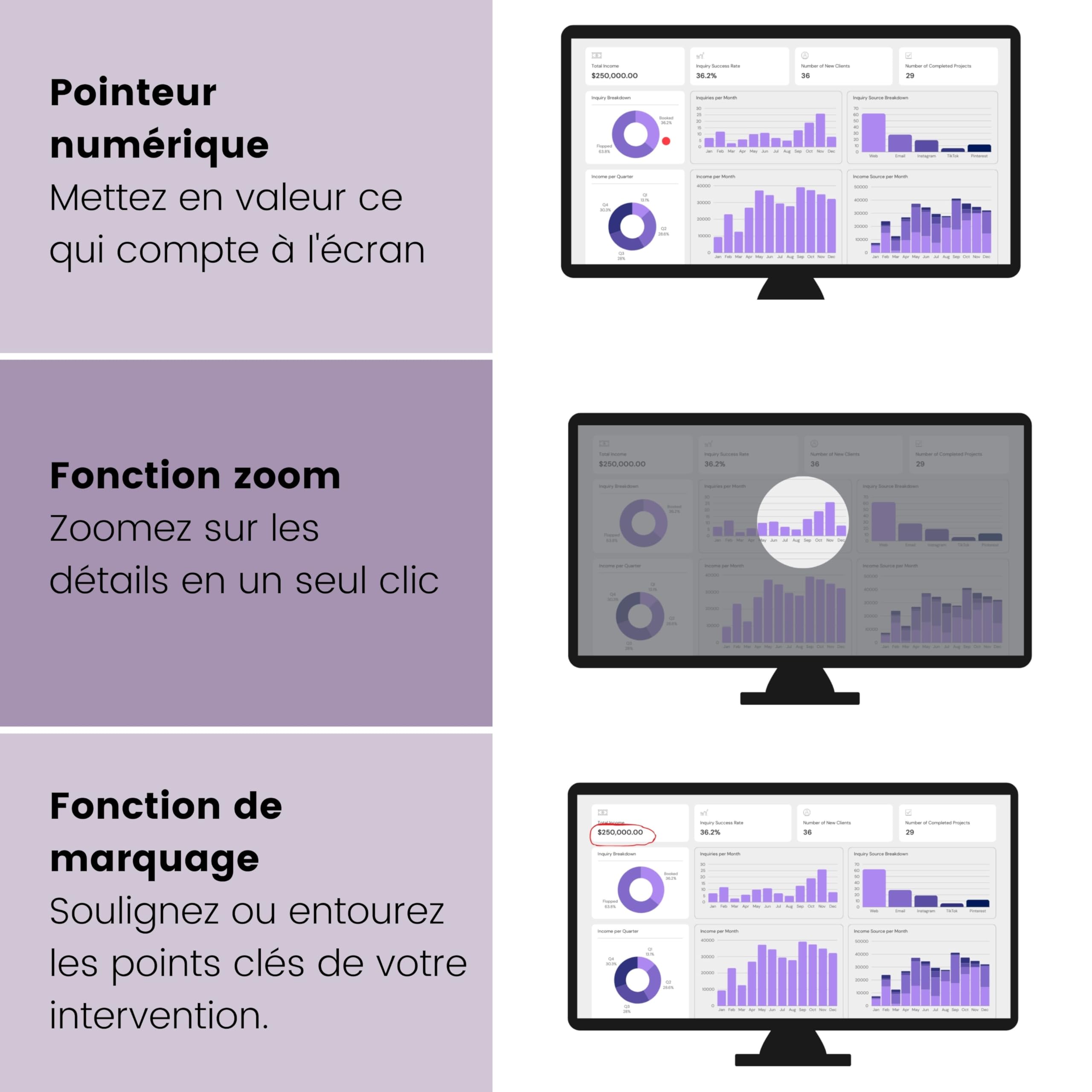 Marmitek WPR 400 - Télécommande présentation pointeur numérique Air Mouse | Presenter sans fil avec zoom et surlignage, récepteur USB-C/USB-A, Clicker PowerPoint, portée 100 m, Windows/Mac