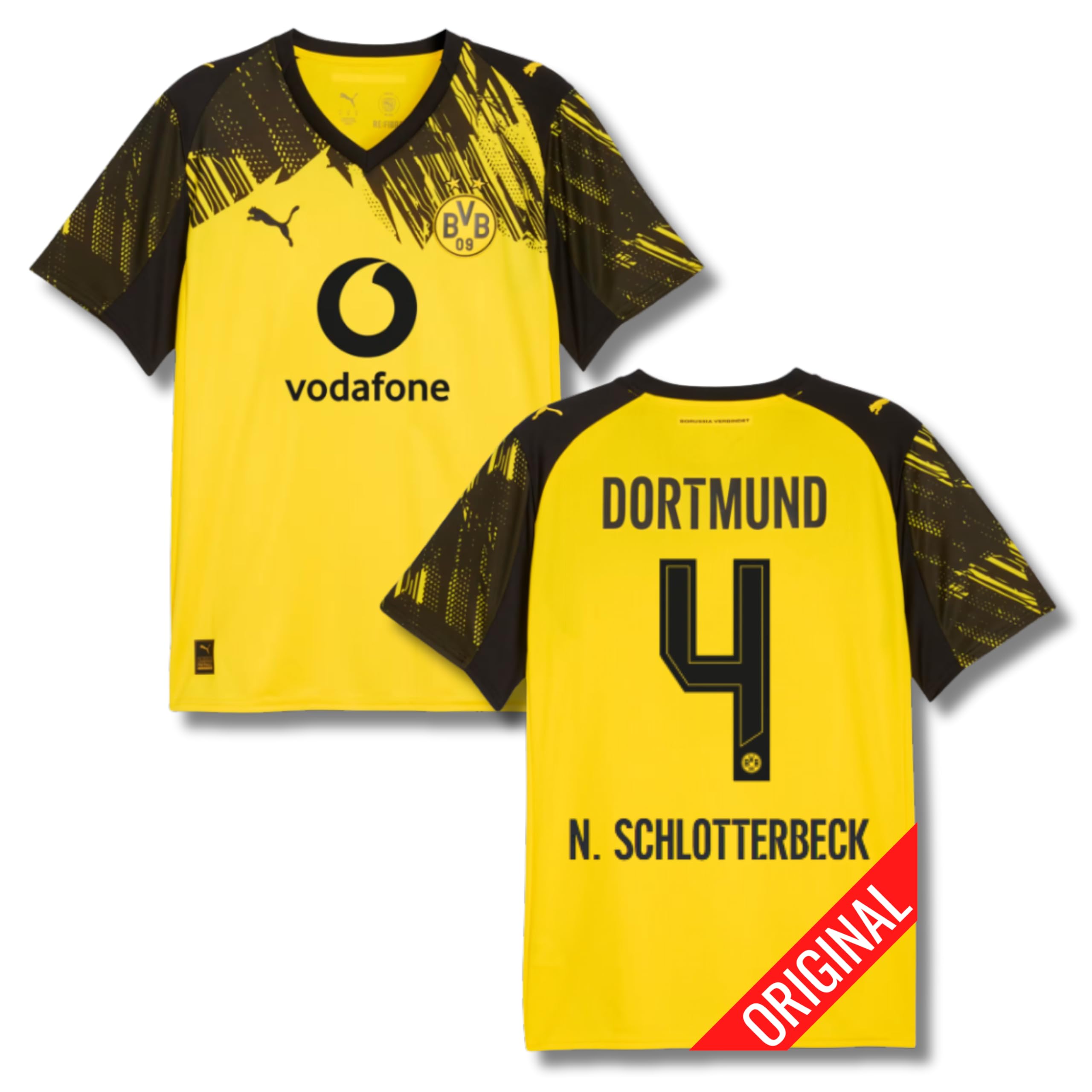 PUMA Original BVB Trikot Kinder [Home 25/26] Offizielles Borussia Dortmund Trikot [Adeyemi 27] Sportbekleidung Fussball Geschenke Jungen Mädchen Fußball Fanartikel Kinder