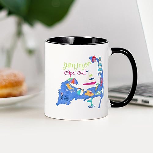 Miniatura 3 de CafePress Cute Cape Cod Map Mug 11 oz (325 ml) Ceramic Coffee Mug