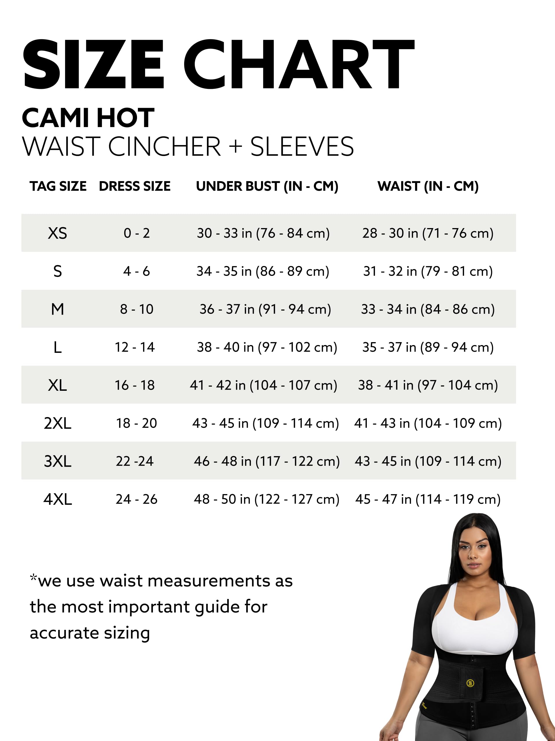 HOT SHAPERS Kit de esculpir el cuerpo con mangas para mujer - Cincher de cintura con mangas y entrenador de cintura para contorno de cuerpo completo