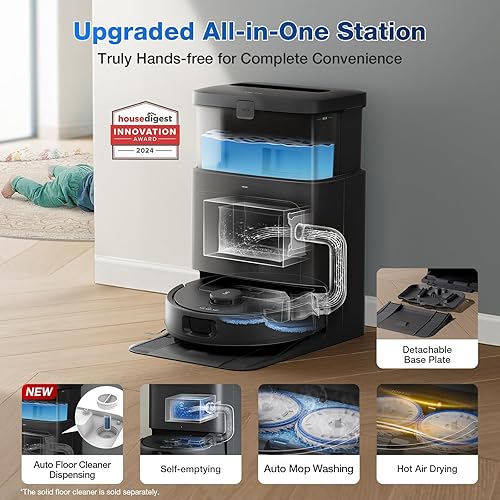 Miniatura 4 de ECOVACS DEEBOT N30 Omni Robot Aspirador y trapeador, succión de 10000 Pa, trapeador de borde adaptable TruEdge, tecnología ZeroTangle 2.0, secado