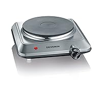 SEVERIN KP 1092 Piastra elettrica compatta da 1500W, Fornello con diametro da 18 cm