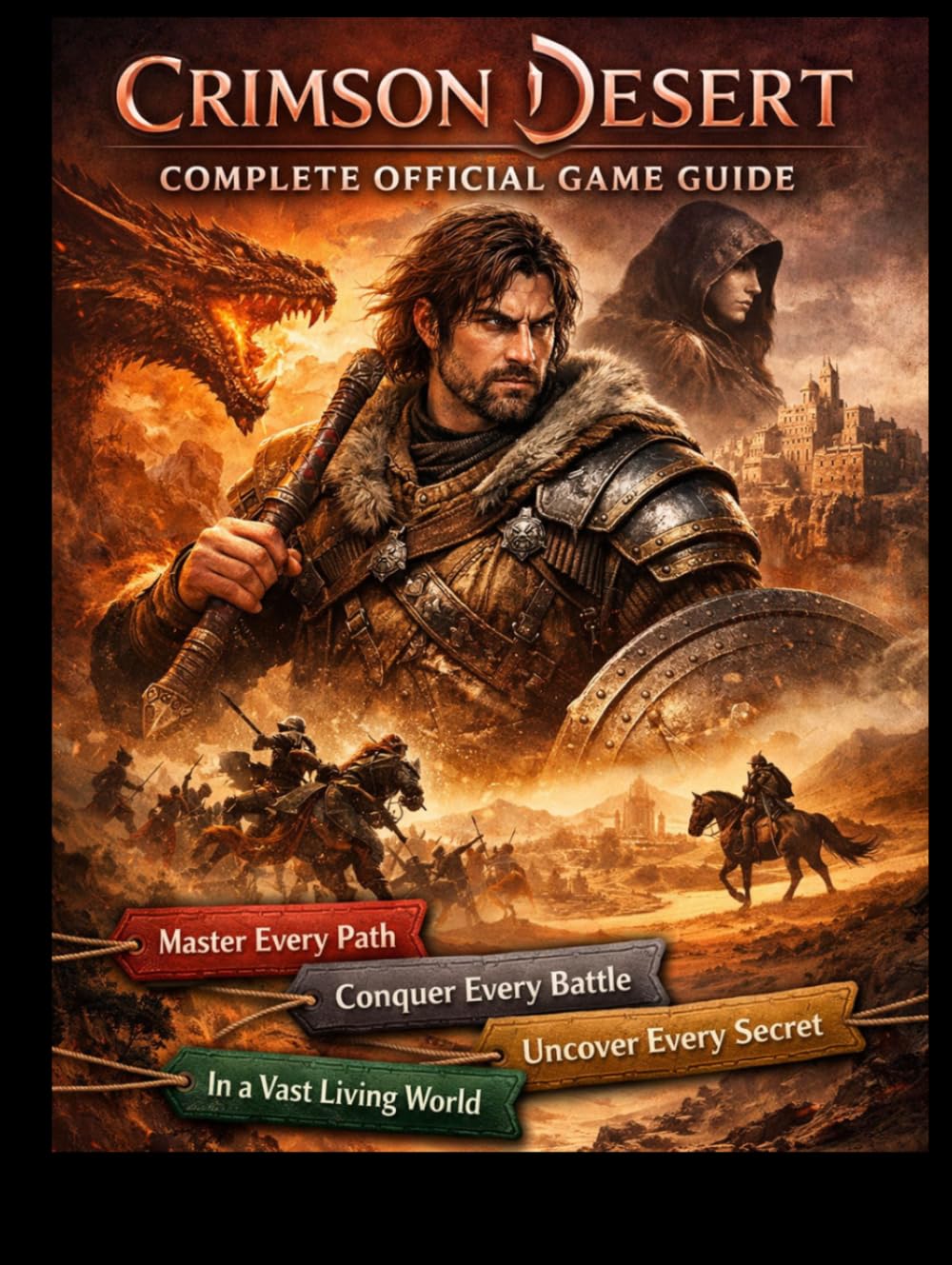 CRIMSON DESERT THE COMPLETE OFFICIAL GAME GUIDE: Master Every Path, Conquer Every Battle, and Uncover Every Secret in a Vast Living World      Hardcover – March 29, 2026