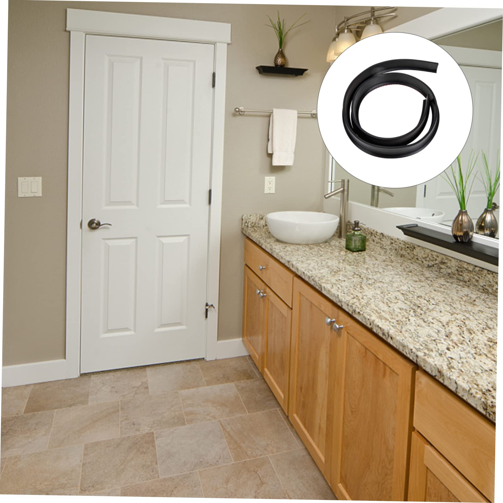 DOITOOL 2pcs Sealing Tape Bath Sealant Strip Bathroom Shower Barrier Sealing Strip Caulking