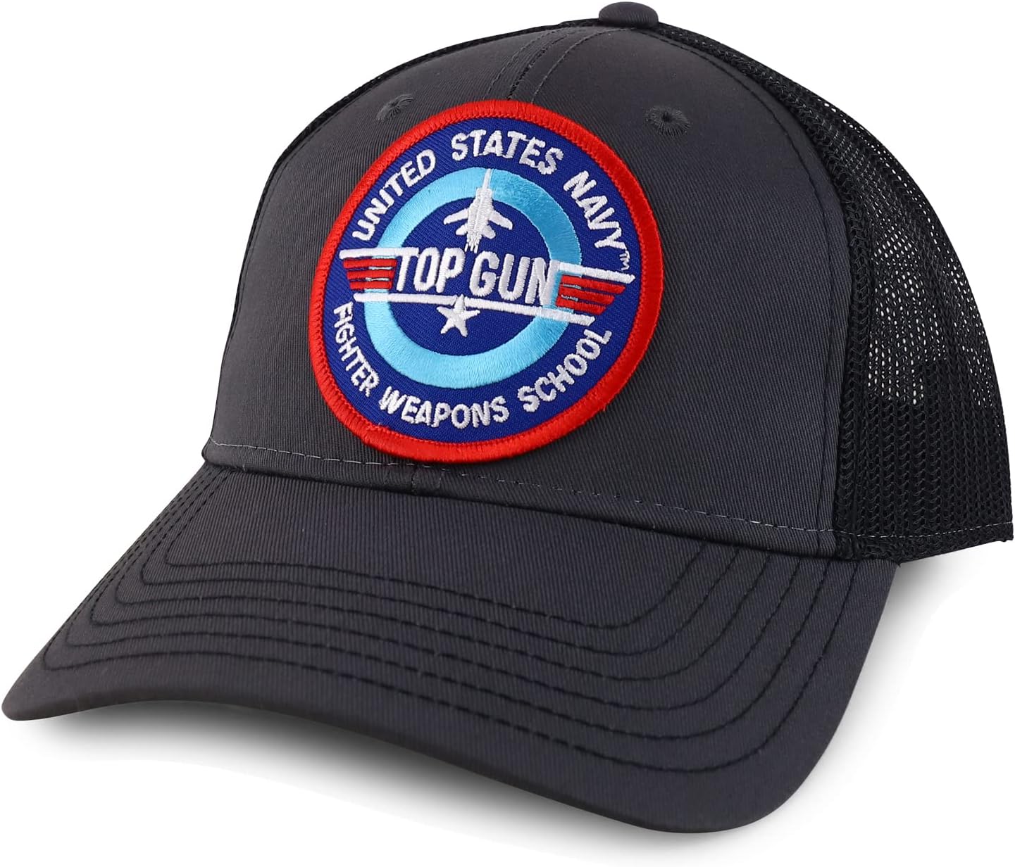 Armycrew XXL Oversized US Navy TOPGUN Patch 2 Tone Mesh Back Trucker Cap