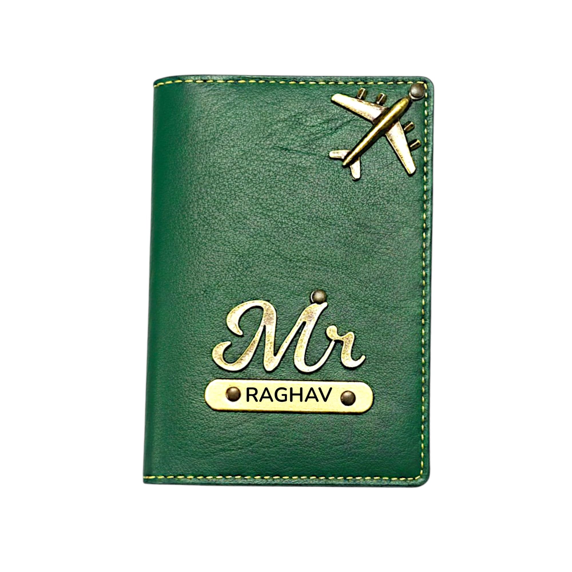 the unique gift studio Customised Passport Cover Holder Personalised Name & Charm Leather Passport Cover Holder For Men & Women | Customised Passport Holder For Gift - Tan-picture-12