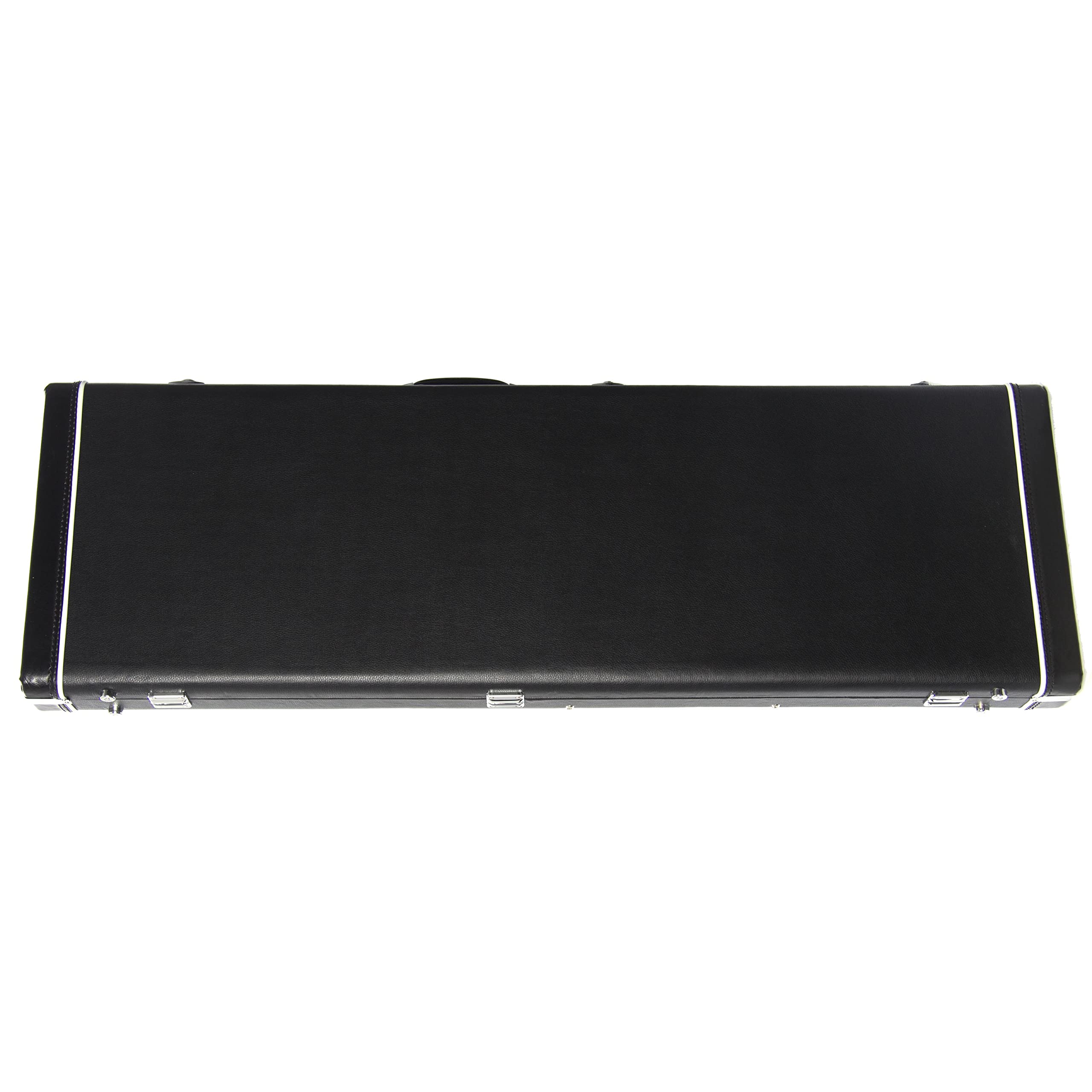 Fame EB-1 Electric Bass Case, Schwarz, Wetterfest, E-Bass Koffer mit Polsterung, Zubehörfach, Passend für J-, P-, MM-Style Bässe, Robuste Metallschnallen, Ideal für den Einsatz on the Road