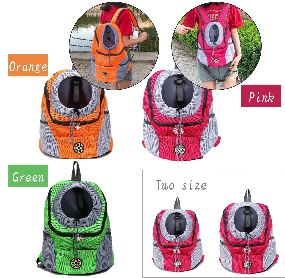 Zaino Porta Animali Traspirante Per Cani E Gatti Piccoli - Regolabile, Confortevole E Ideale Per Viaggi