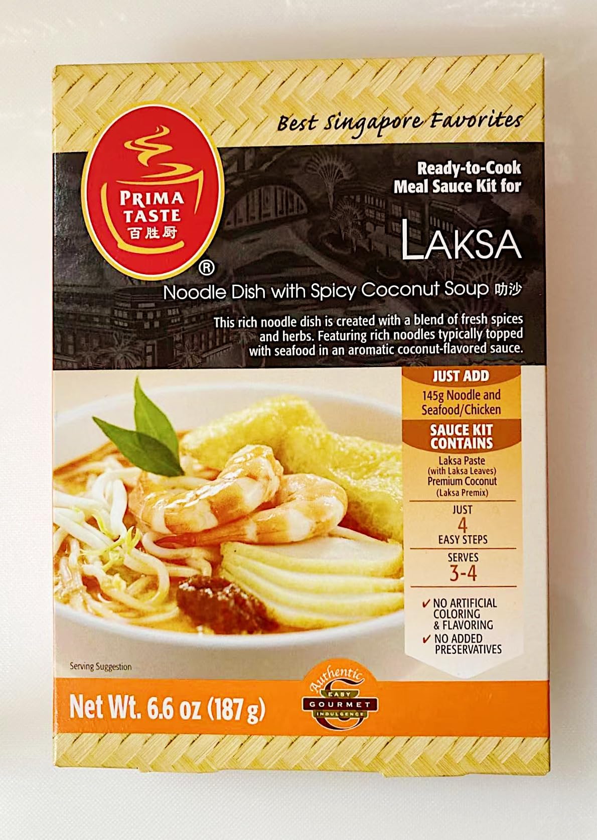 Amazon.com : Prima Taste Laksa Noodle Sauce Kit, Singapore Spicy
