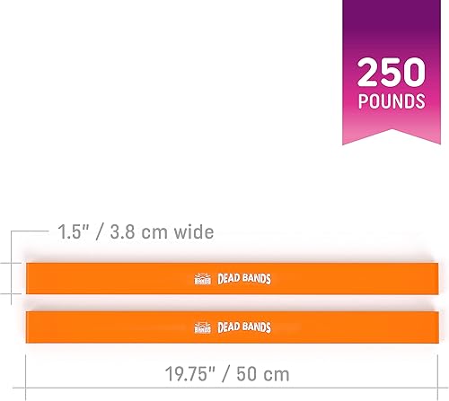 Miniatura 3 de The x Bands Dead Bands Banda de resistencia de levantamiento de pesas de alta calidad para ejercicio de levantamiento de pesas, bucles de goma