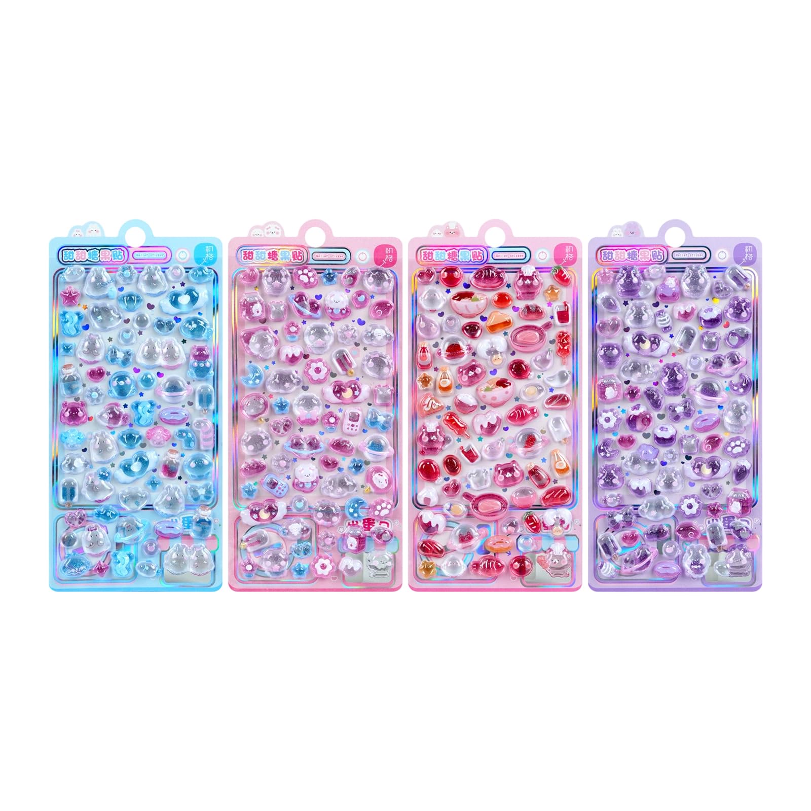 Cartoon Embossed Animal Sticker PVC Sticker for Notebook and Phone Case Art Craft Cartoon Embossed Animal PVC Resin