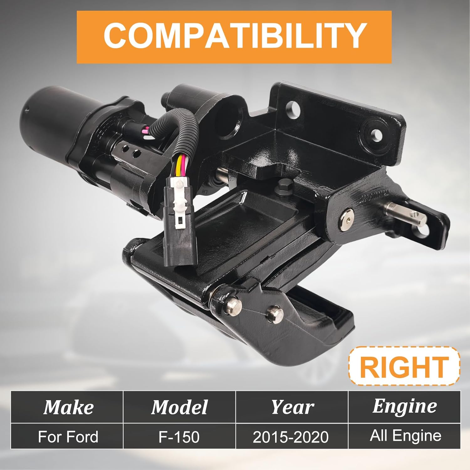 Front Right Passenger Side Power Running Board Motor W/Bracket Assembly Compatible with Ford F150 2015 2016 2017 2018 2019 2020 Power Running Board Motor Replaces# FL3Z16A506B FL3Z-16A506-B