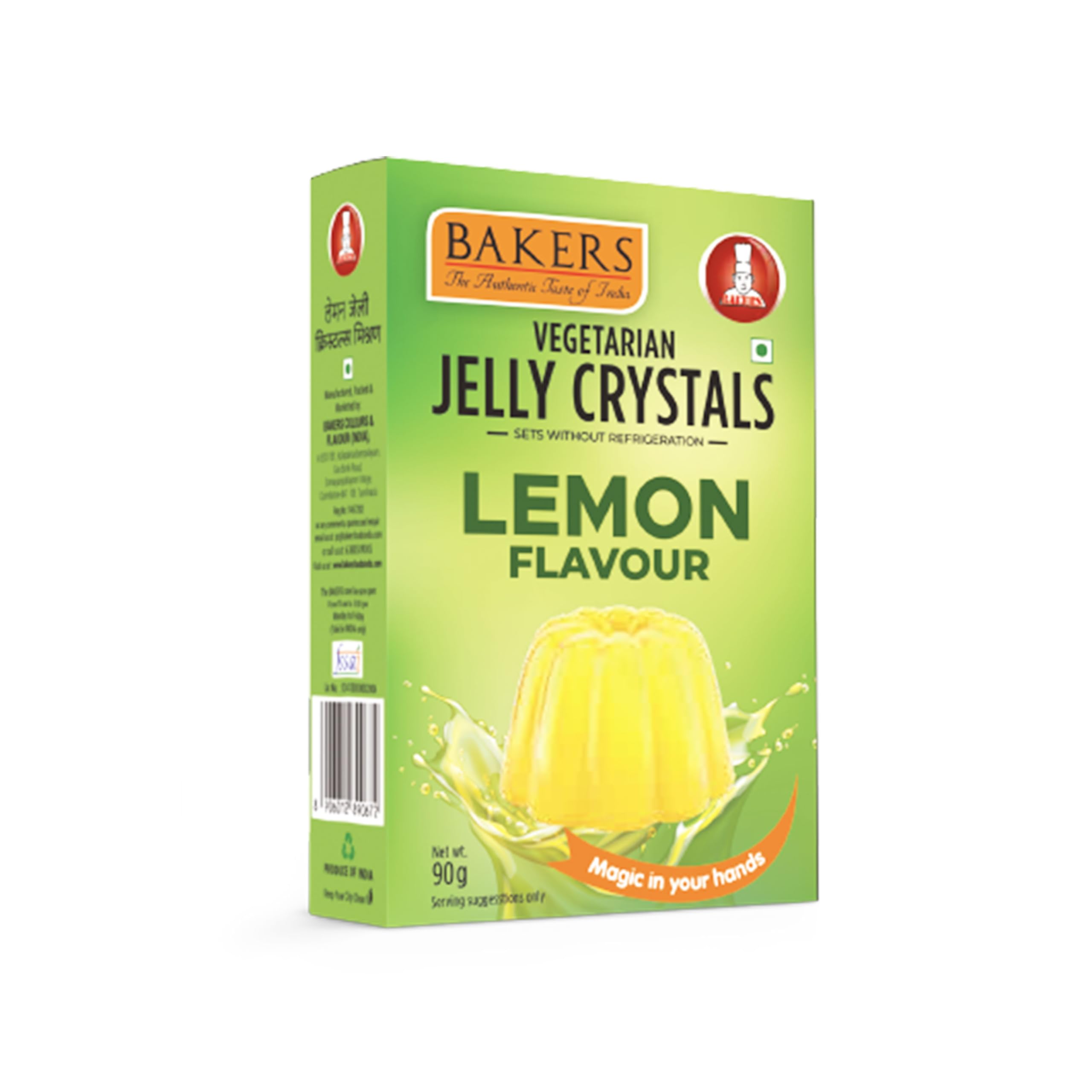 BAKERS Jelly Crystals | Lemon Flavour | 100% Vegetarian | Tangy and Summer Taste | Easy-to-Make Recipe | Instant Premix Pack of 6 (90 gm x 6) (B0CY2VR36W) Amazon Price History, Amazon Price Tracker