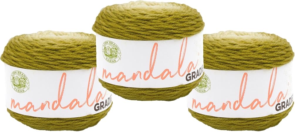 Lion Brand Yarn Mandala Gradient, Multicolor Yarn for Knitting, Crochet ...