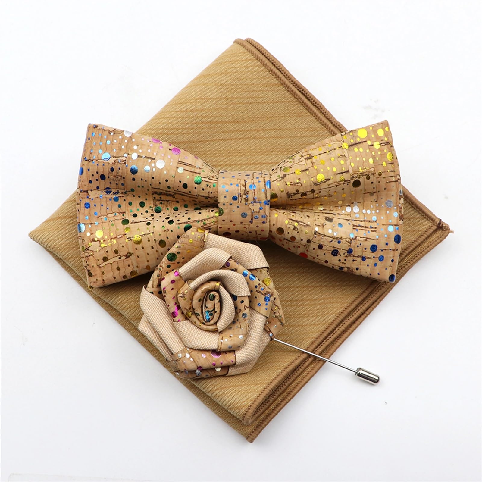 Cravatta A Farfalla Farfallino in legno Spilla papillon in tinta unita floreale fatta a mano da uomo for accessori for abiti retrò for la festa di nozze dello sposo