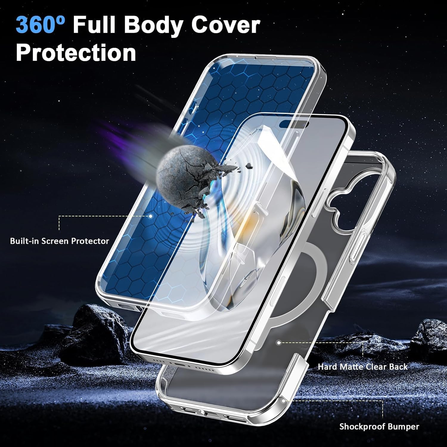 Funda magnética para iPhone 16 Plus a Prueba de Golpes