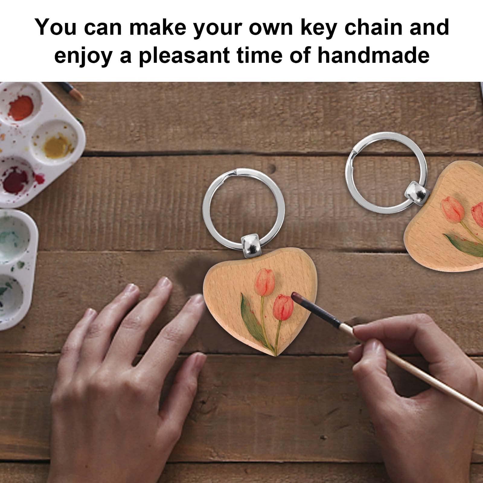 Portachiavi A Forma Di Cuore In Legno Inciso: Personalizzato Con 2 Nomi E Data, Idea Regalo Romantica, Made In Germany