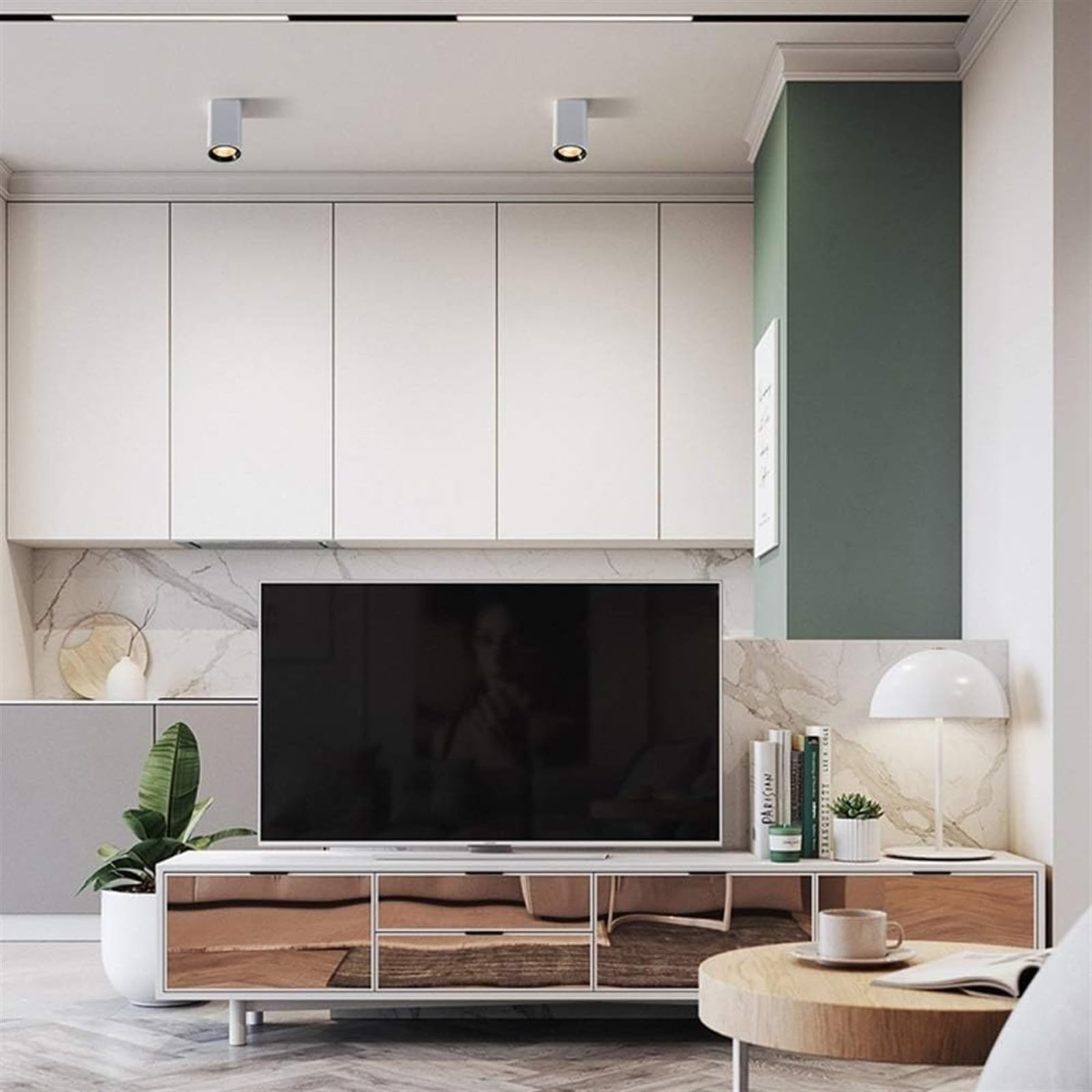 Robusto faretto da Incasso a Parete Quadrato Top Shot Nordic Tipo a soffitto 7w12w Luci a LED for la casa Faretti COB Centro Commerciale ad Apertura Gratuita(Neutral Light,7W)