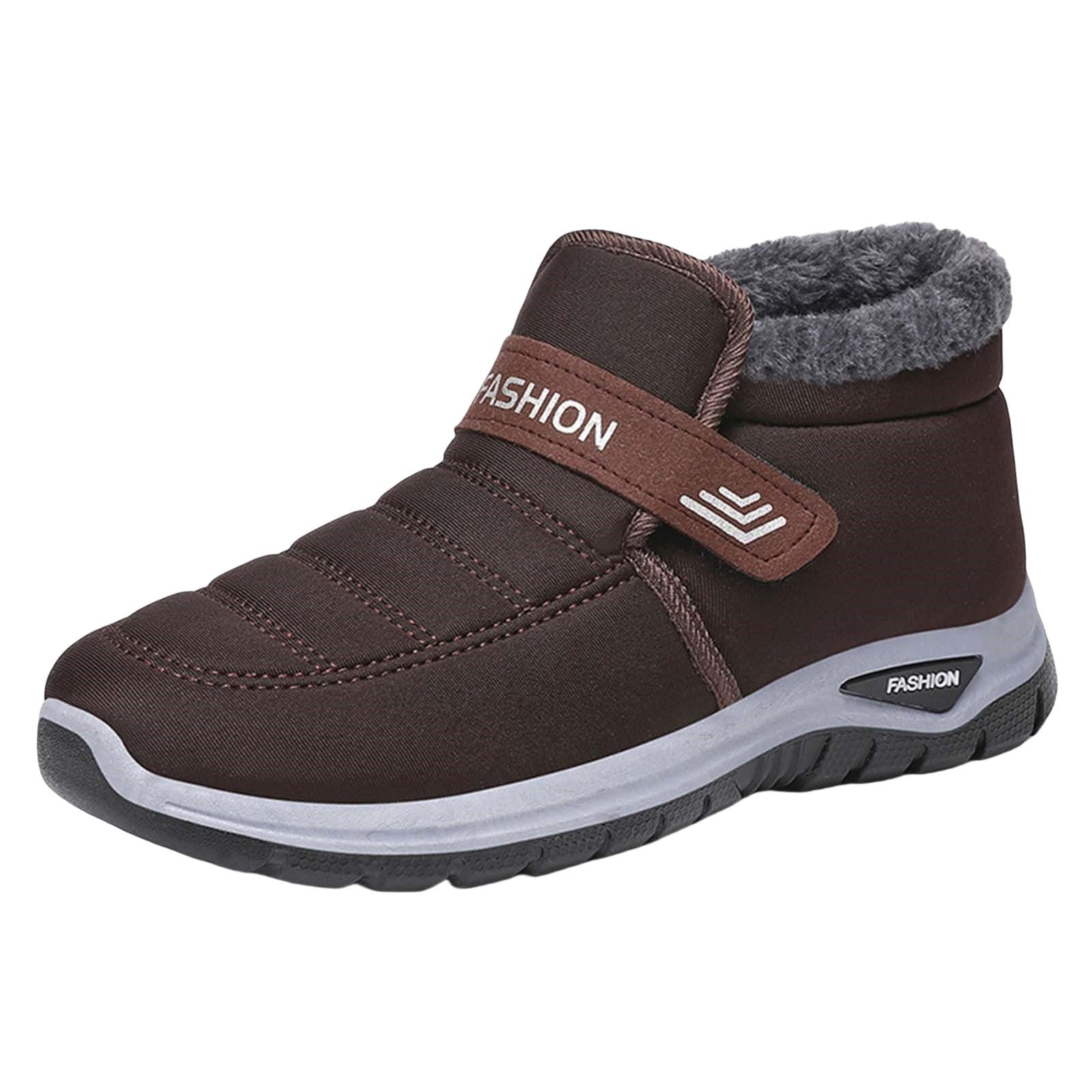 Bottes de neige homme avec doublure en fourrure pour pieds au chaud