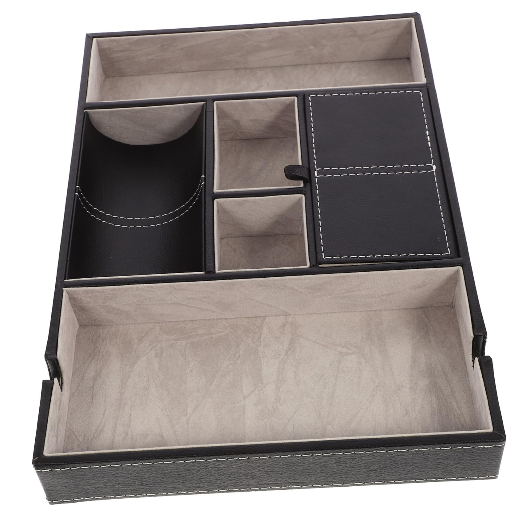 Boîte à bijoux PU Levemolo contre les colliers emmêlés : rangement pour montres et accessoires