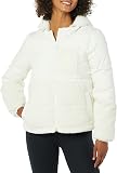Amazon Essentials Women’s Full-Zip Sherpa Fleece Hooded Puffer