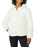 womens Full-Zip Sherpa Fleece Hooded Puffer Jacket
