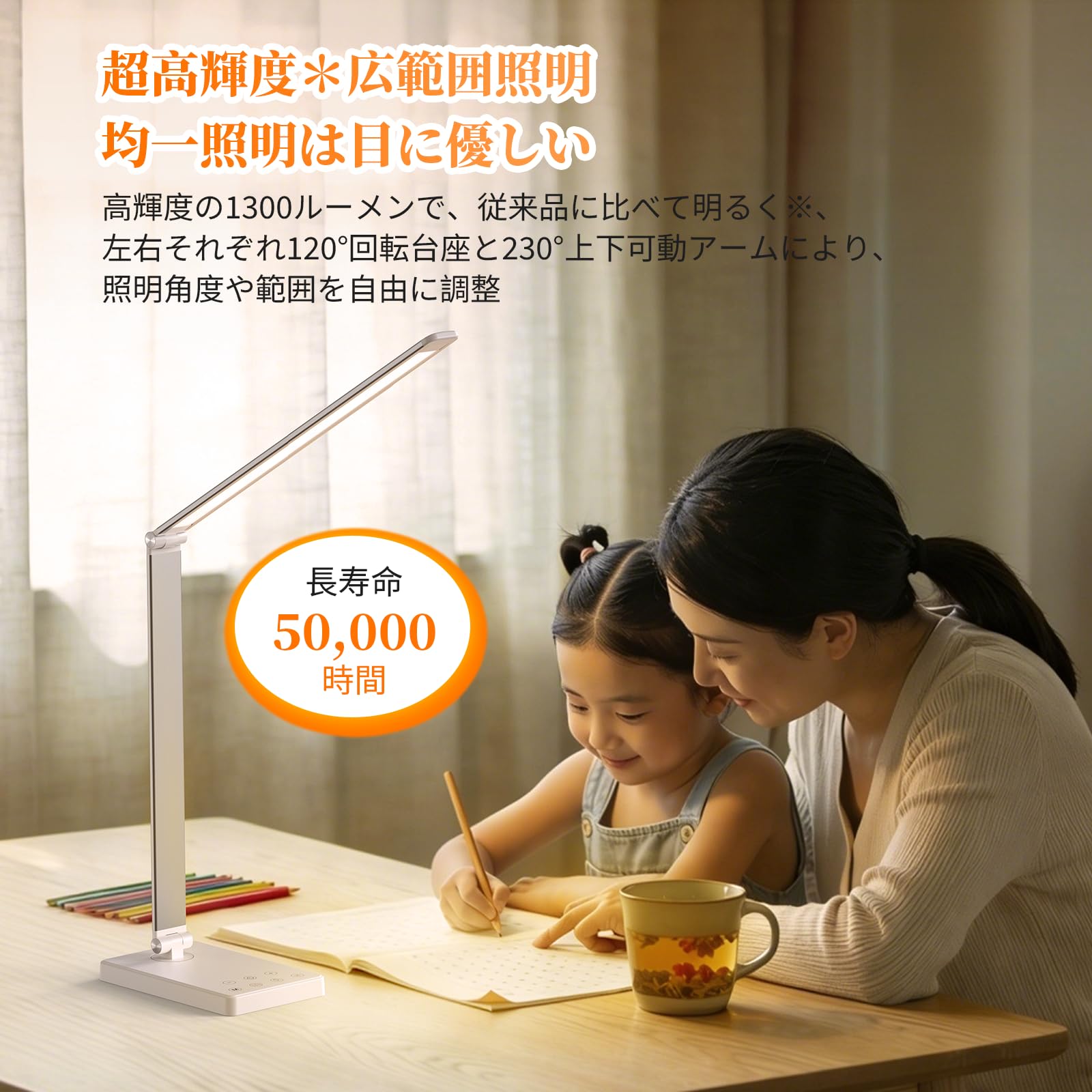 Amazon.co.jp: デスクライト 卓上ライト LED スタンドライト【2026新