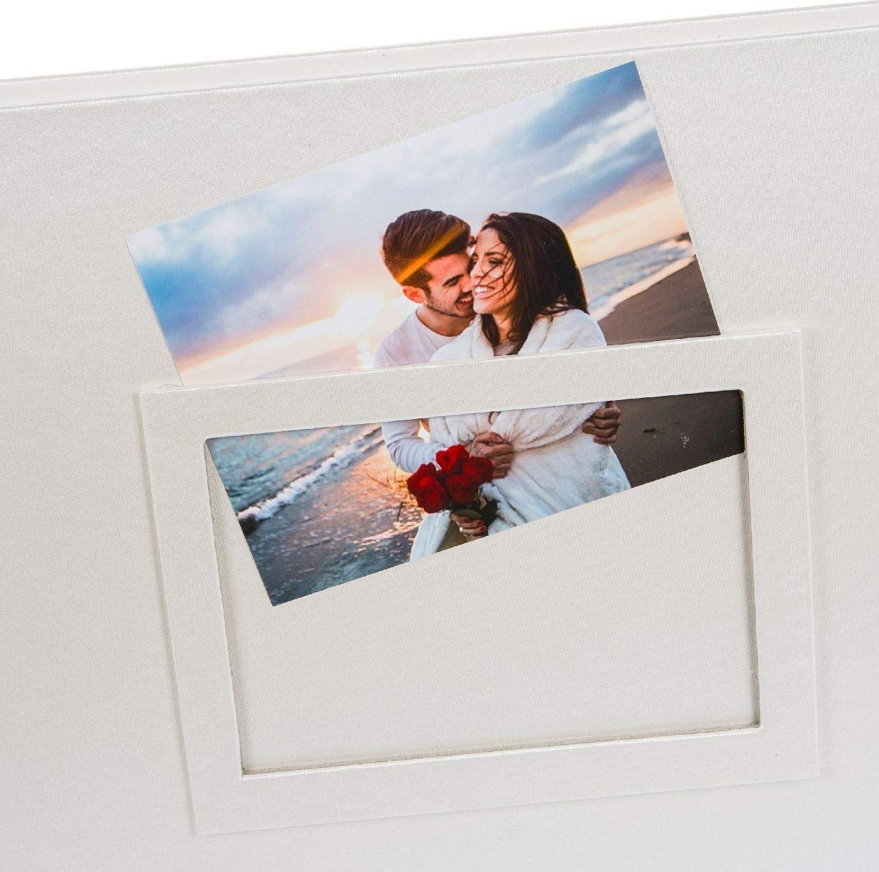 Album Photo Mariage Mr. & Mrs Goldbuch – 60 Pages Blanches + Papier Calque – Format 30×31 Cm Gaufré Argent