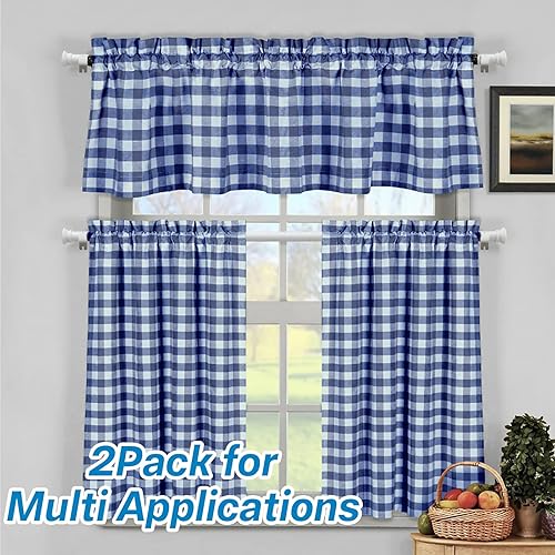 Miniatura 10 de Barras de cortina barras de cortina blancas para ventanas de 28 a 48 pulgadas juego de barras de cortina decorativas blancas mate pequeñas de 58