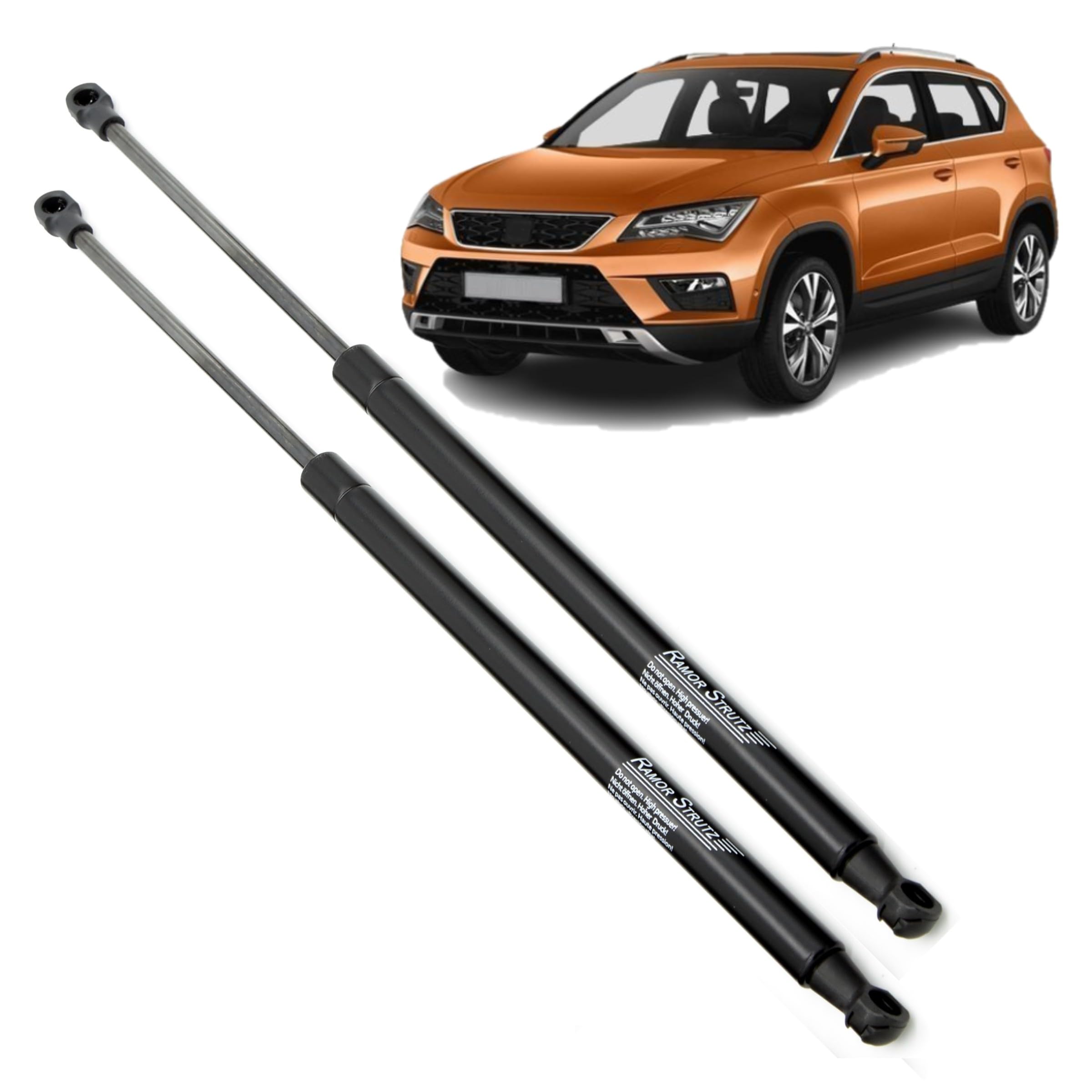 2x Molle a Gas Compatibile con Seat Ateca 2016-2025. Ammortizzatore Pistoncini Cofano Posteriore Sostituzione per 575827550 e altri.