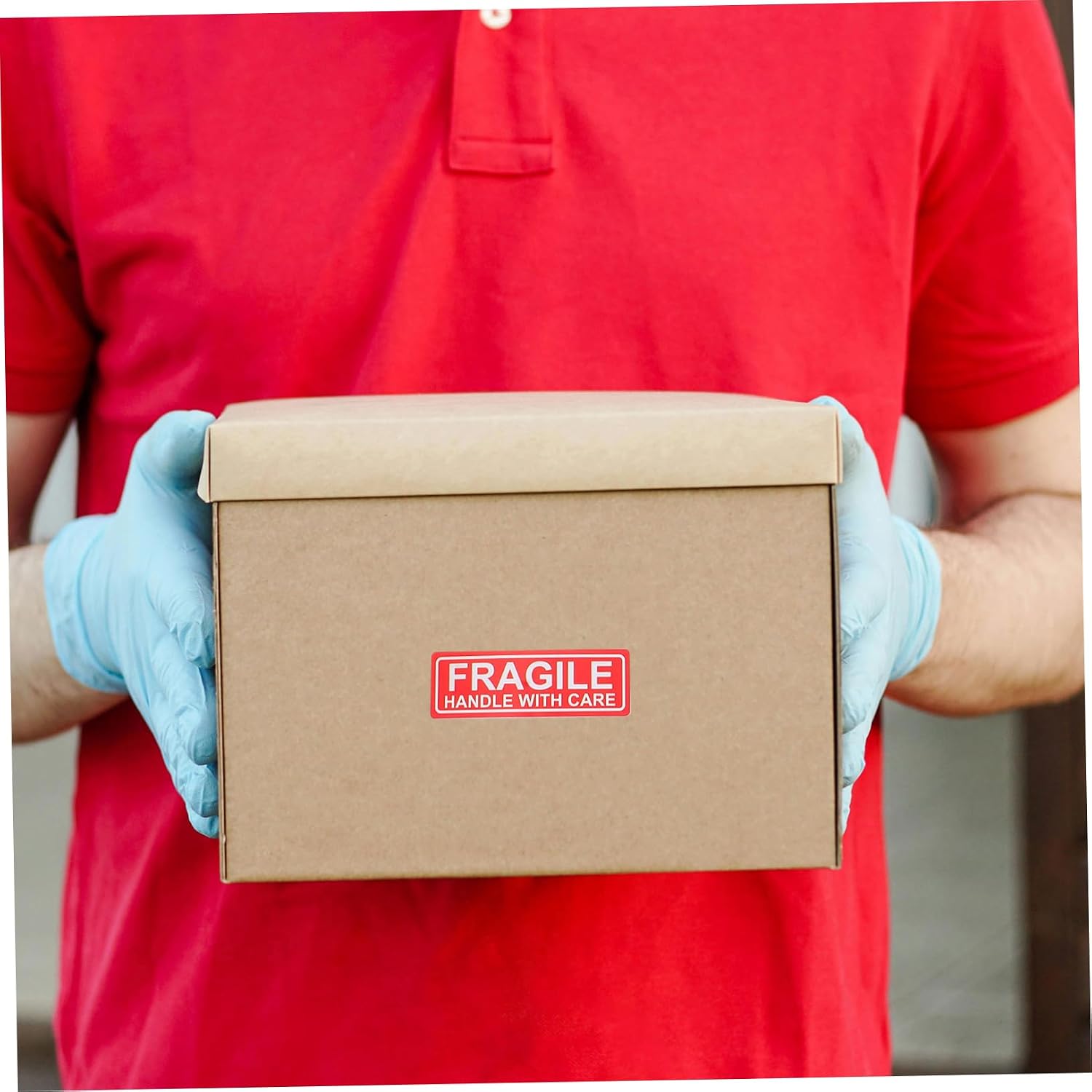Gadpiparty 10rolls Tamper Evident Fragile Stickers Handle Care Warning Labels Packaging Sticker Tags for Shipping Moving