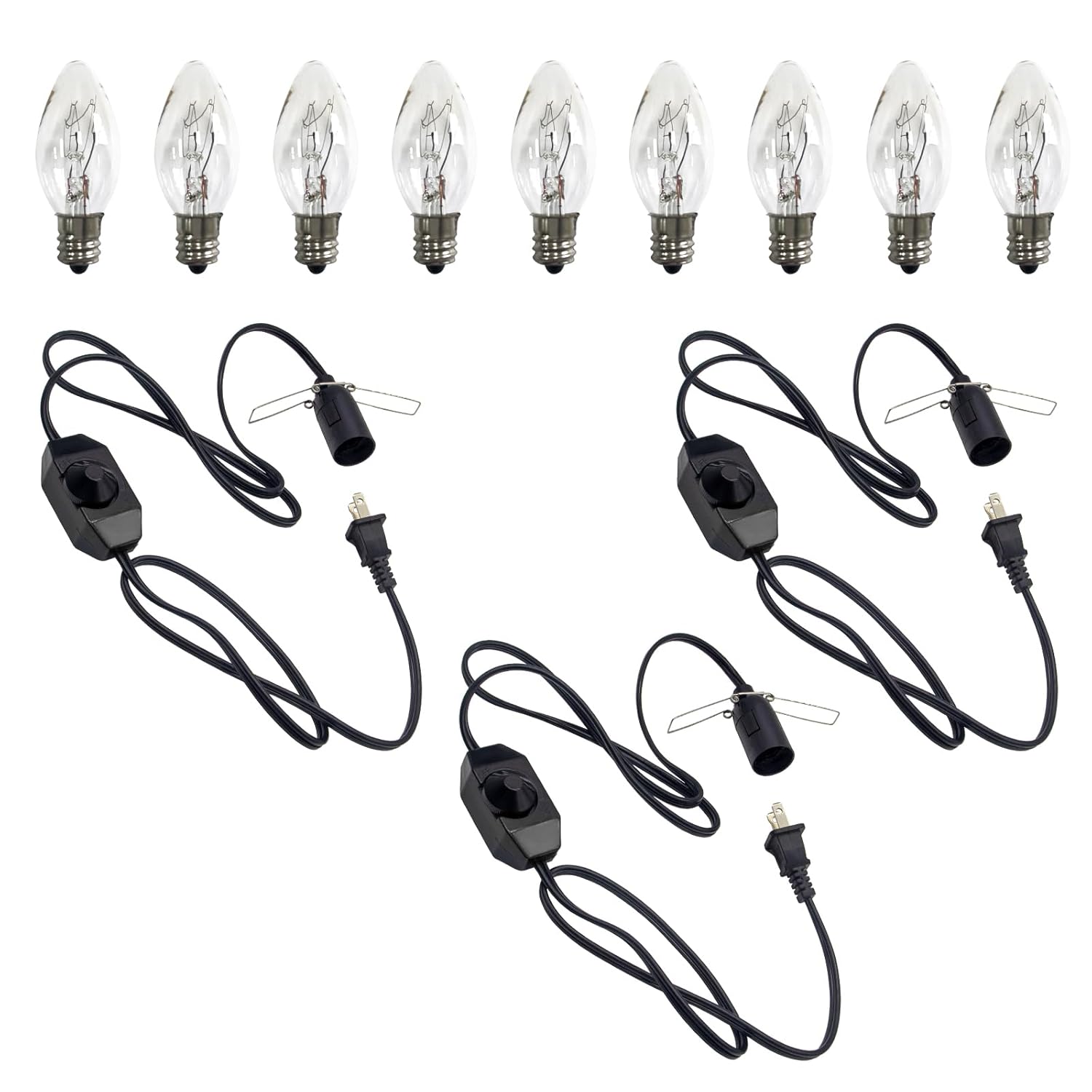 Sigely 3Pack Salt Lamp Accessory Cord Replacement Give 9