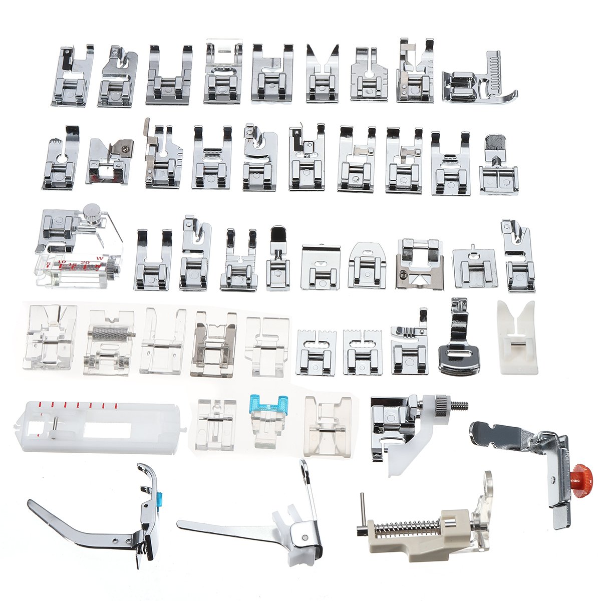 KingLan 48Pcs Sewing Machine Presser Foot Feet Tool Kit Set Multiple Application (Kit) per Gatti Multipli