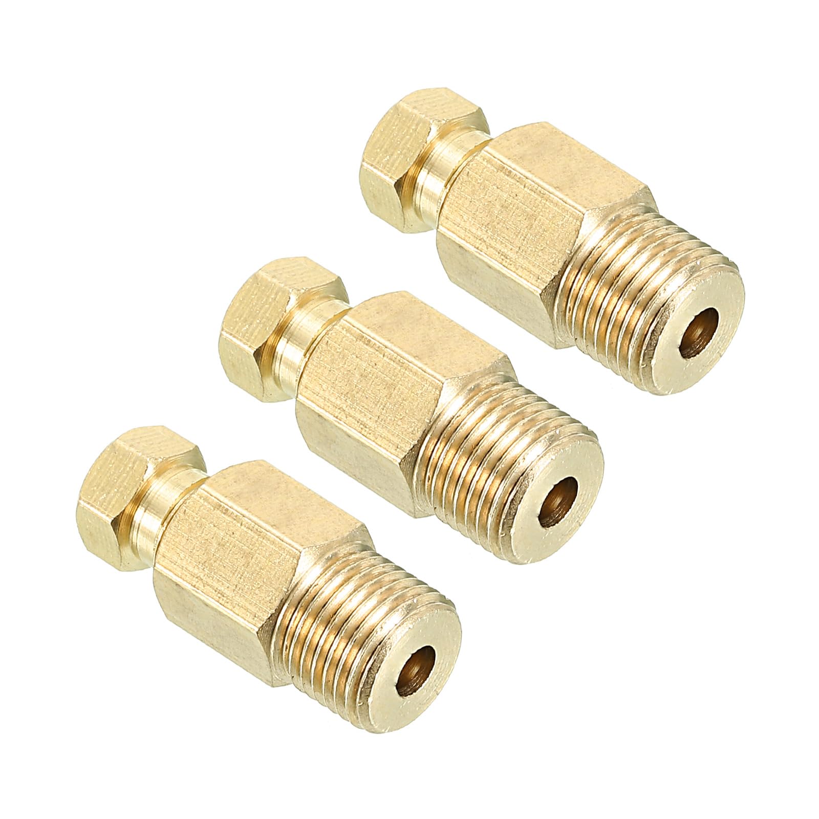 Brass Compression Fitting, 1/4 3/16 1/8 5/16 3/8 1/2" OD - View #7
