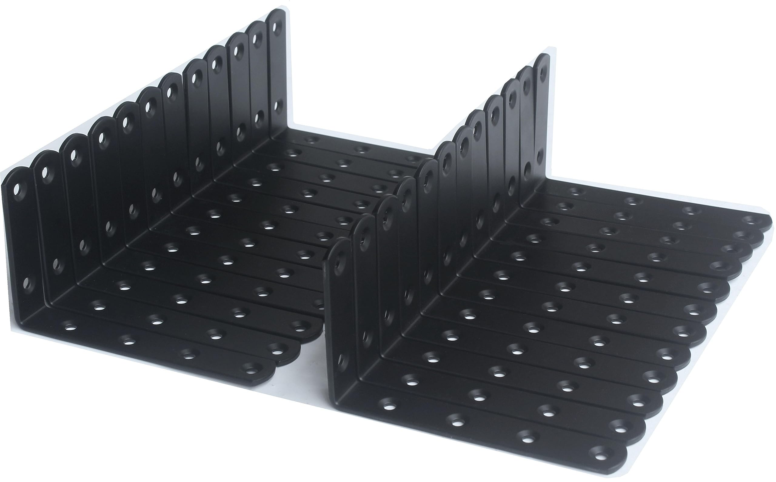 Photo 1 of 24 Pcs Matte Black Steel Heavy Duty"L" Corner Brace Joint Angle Bracket Shelf Bracket Wall Hanging with Screws 125mmX75mm/5 InchX3 Inch Decorative Corner Brackets Joint Angle Bracket 24 Pack(Matte Black)