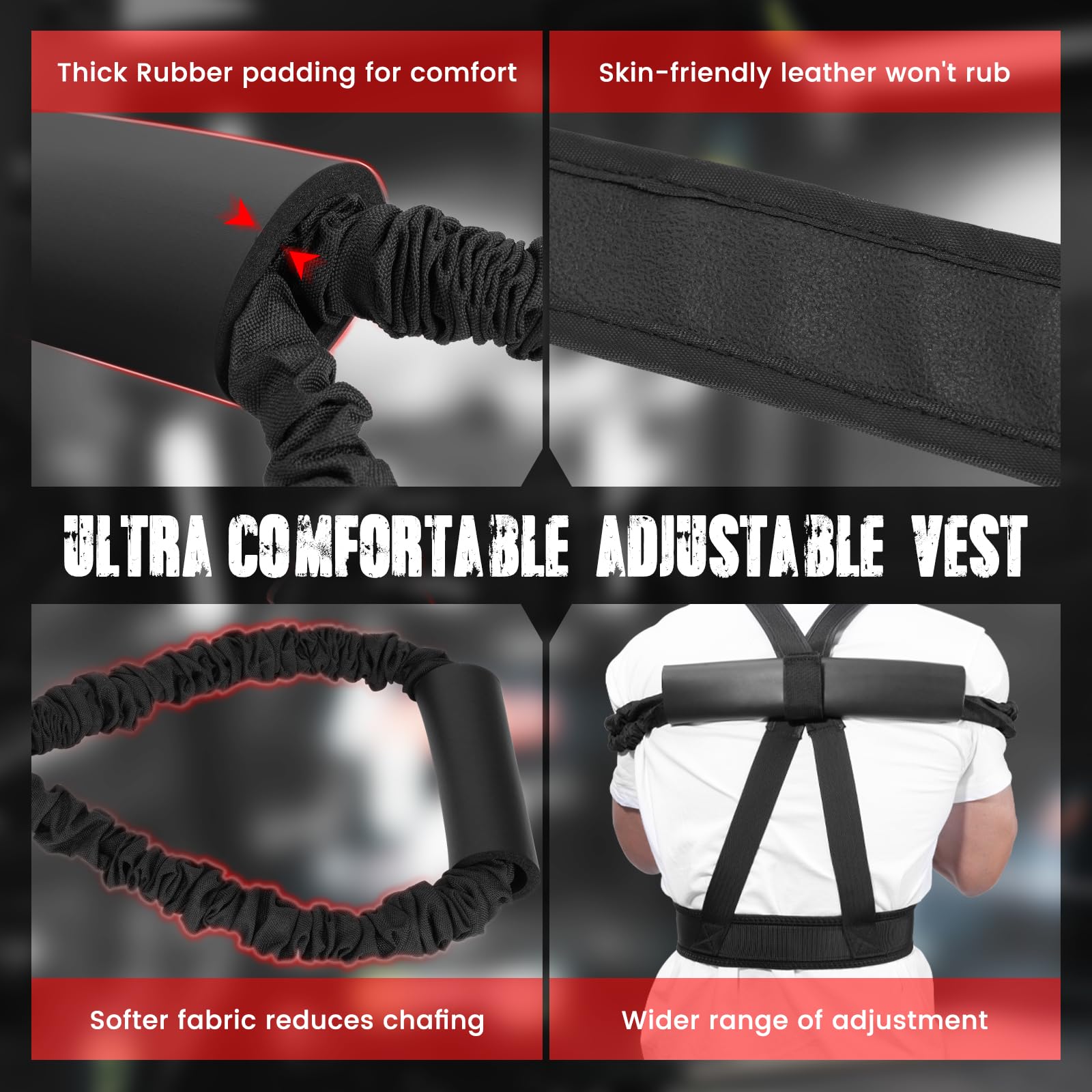 Hikeen Pro Box-Widerstandsbänder zur Reduzierung der Reibung, verbesserter Komfort, verstellbare Weste, Schattenbox-Widerstandsbänder – Ganzkörper-Fitness-Workout zur Verbesserung der explosiven Kraft