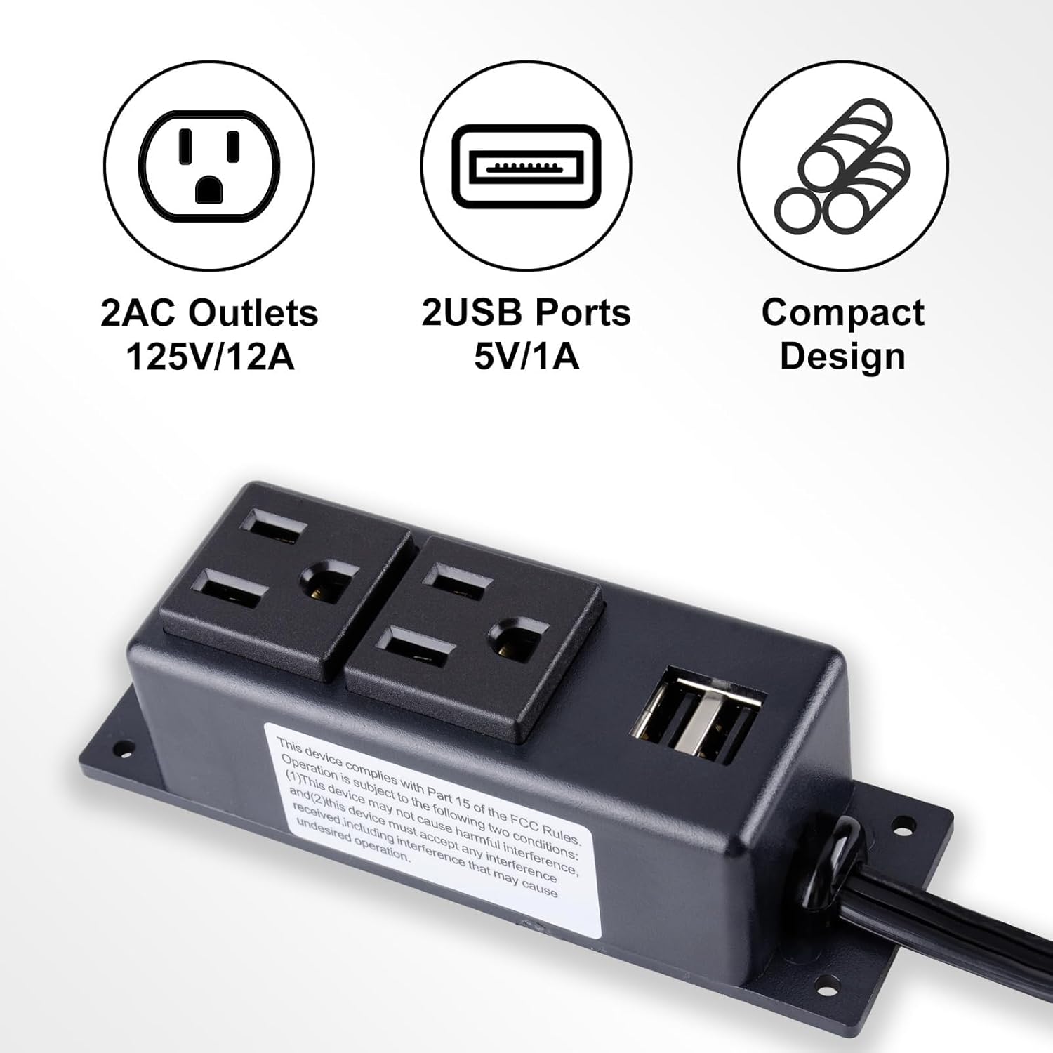 Gun Safe Power Outlet Kit，Gun Safe Accessory Electrical Outlet with USB and 6 Ft Power Cable，Premium Quality for Guns, Valuables, and Electronics.