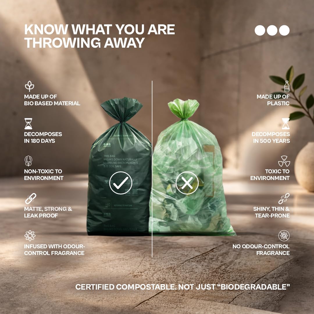 Bambrew Compostable Garbage Bags - Lime Scented -3 Bambrew Compostable Garbage Bags - Lime Scented -3