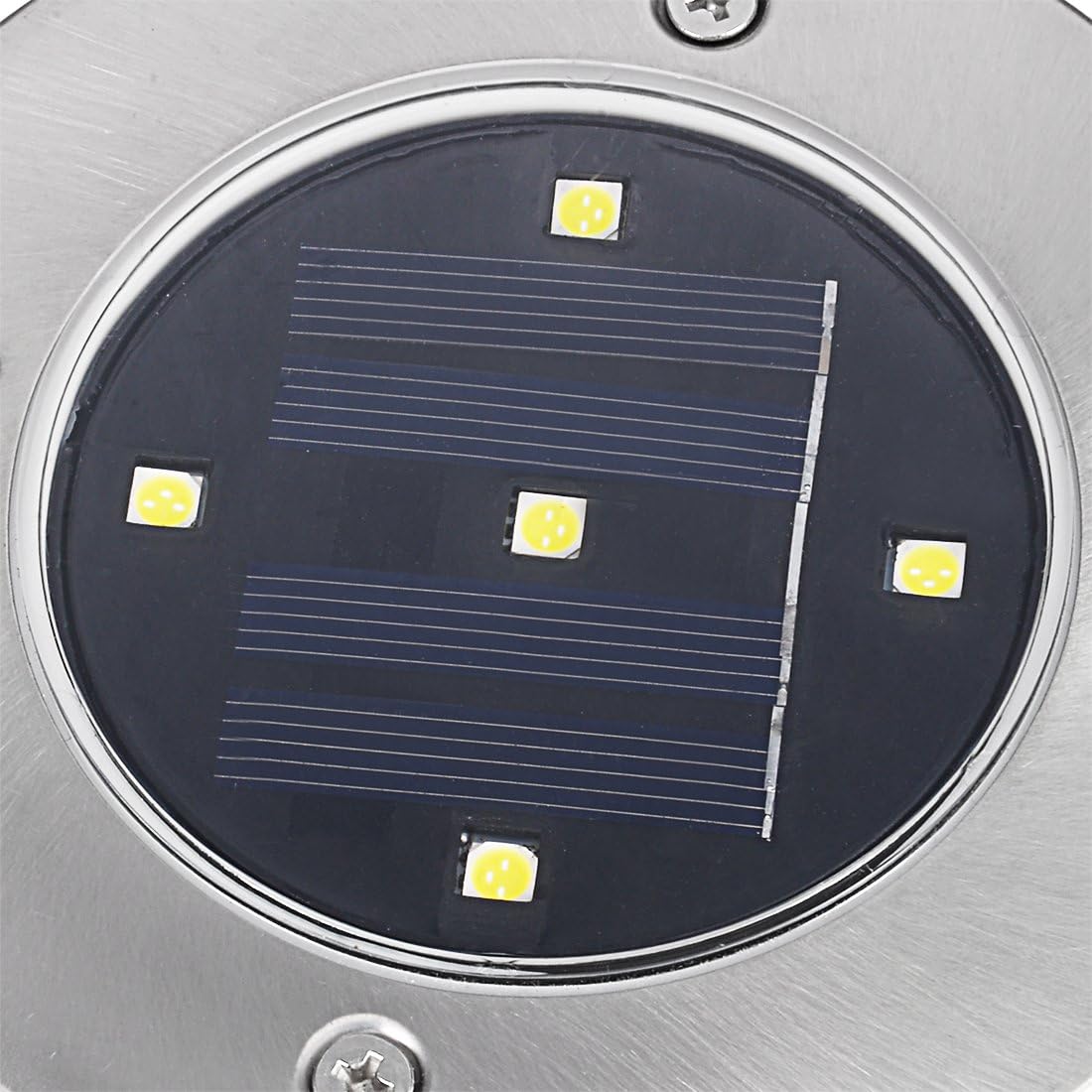 Solar Powered Ground Lights 5-LED Outdoor Garden Pathway Lights White 4 Pack (id: 9c9 6c2 86a 471 06a