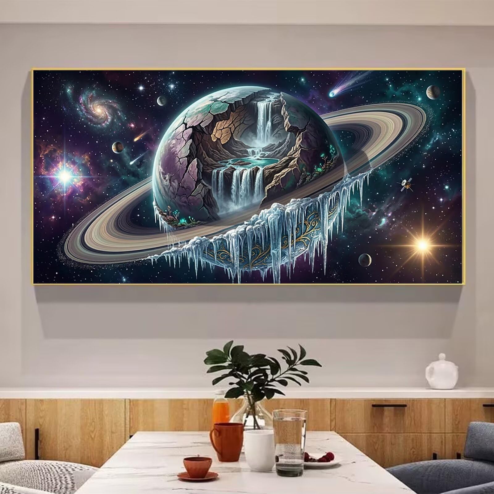 Diamond Painting Universum Diamond Painting Erwachsene Groß XXL Sternenhimmel, 5D Full Runder Drill Diamanten Malen Nach Zahlen, DIY Set Kreativ Set für Erwachsene Home Decor Wanddeko 60x120cm,Cod-859
