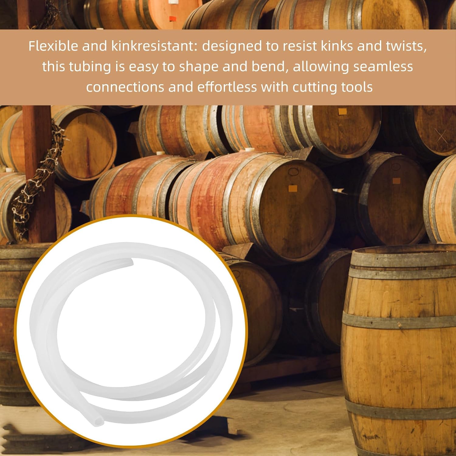 MAGICLULU Beer Line Tubing: Transparent Draft Beer Line Replacement - Flexible Kegerator Tubing Hose For Wine Making And Dispensing Systems