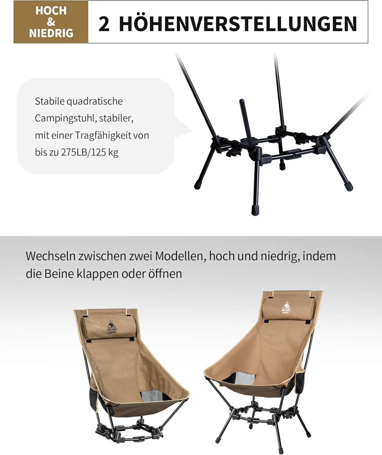 OneTigris Dragonhide szék használat közben kültéri környezetben