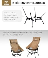 OneTigris Dragonhide összecsukható kemping szék, 125 kg terhelhetőség, oldaltáskákkal 5