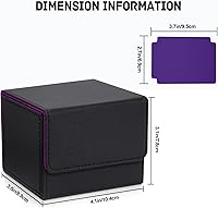 Vista 6 de Caja de almacenamiento de cartas ZLCA para cartas de intercambio, caja de cubierta de baraja MTG Commander con capacidad para más de 120 cartas