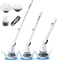 Vista 1 de Cordless Electric Spin Scrubber,380RPM High Speed Rotation,Fast Charging-Long Lasting,Power Scrubber with 3 Replaceable Scrubbing Brush Heads for